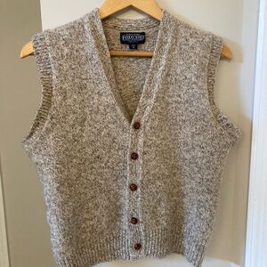 Lands' End Wool Buttoned Vest